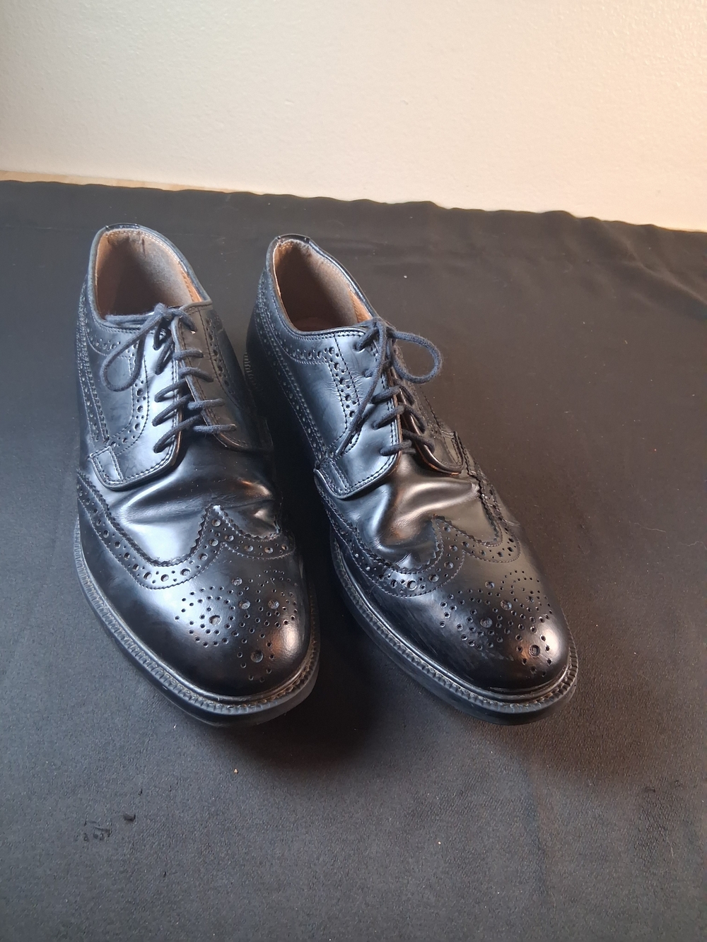 Stafford Men's Black Brogue Derby Shoes